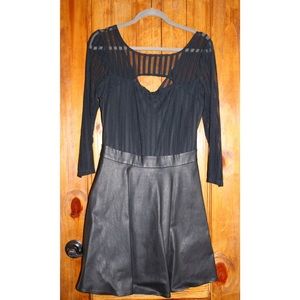 3/4 Sleeve Guess Faux Leather Dress